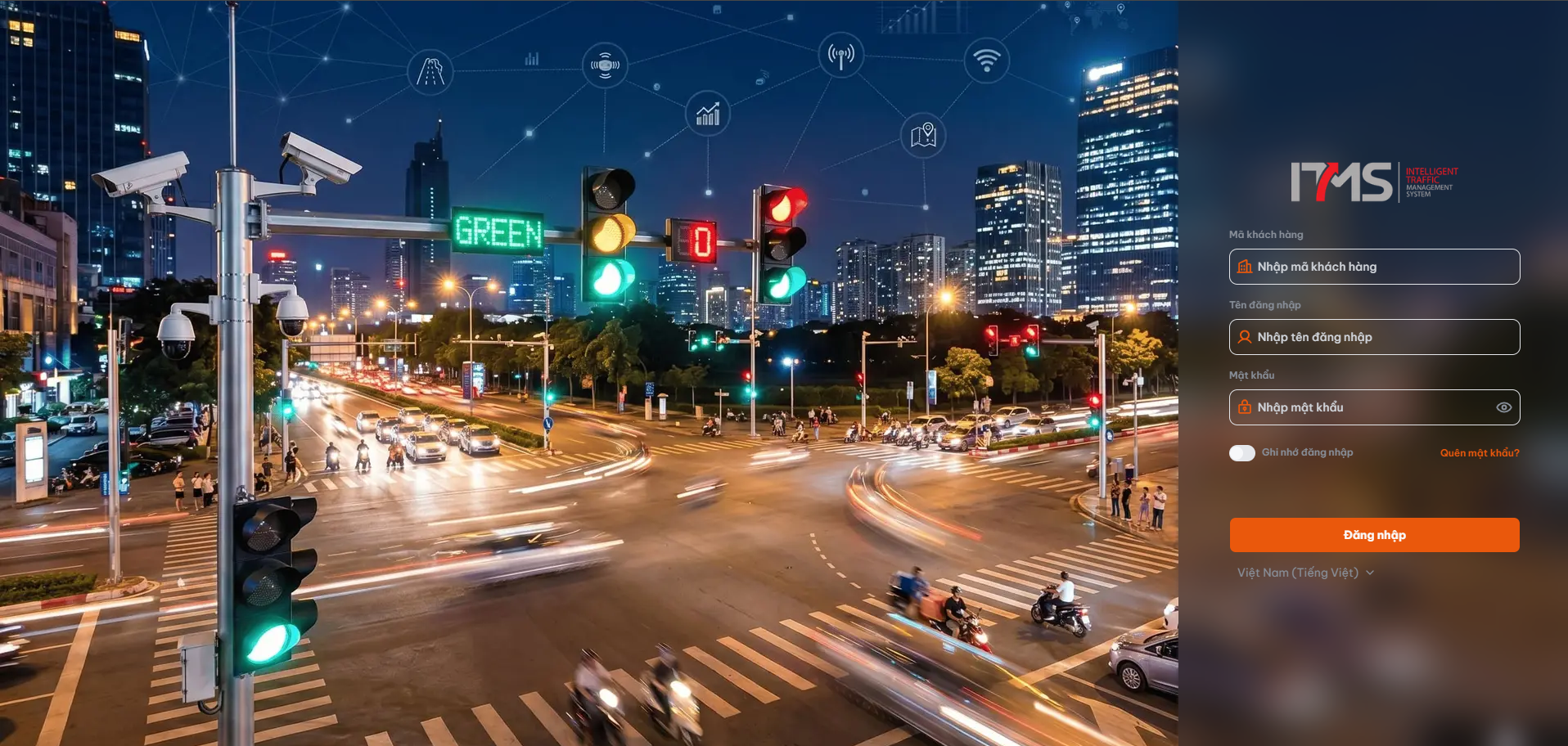 Giao diện Đăng nhập hệ thống ITMS