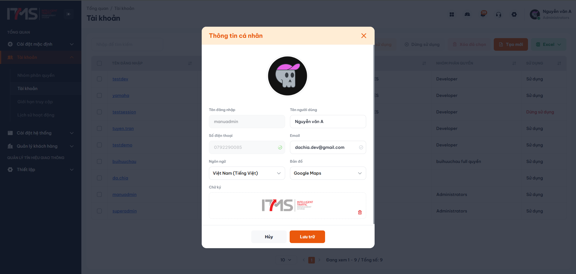Biểu tượng kích hoạt xác thực tại ô Email